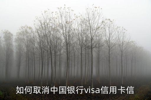 如何取消中國(guó)銀行visa信用卡信