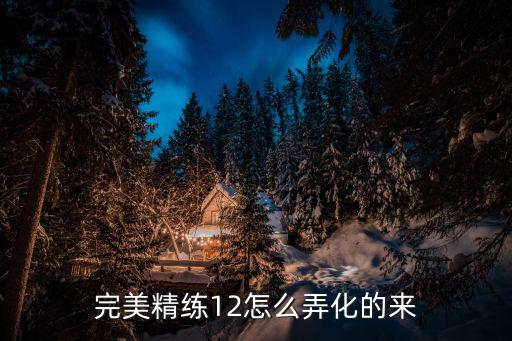 完美精練12怎么弄化的來