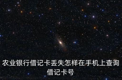 農(nóng)業(yè)銀行借記卡丟失怎樣在手機(jī)上查詢借記卡號(hào)