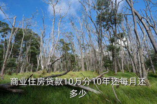 商業(yè)住房貸款10萬分10年還每月還多少