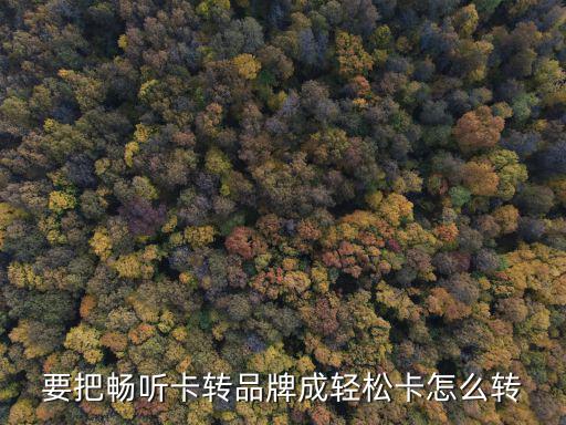 要把暢聽卡轉(zhuǎn)品牌成輕松卡怎么轉(zhuǎn)