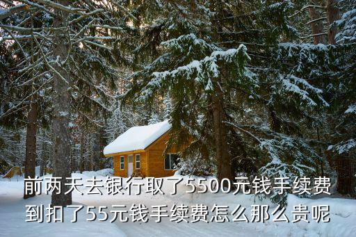 前兩天去銀行取了5500元錢手續(xù)費(fèi)到扣了55元錢手續(xù)費(fèi)怎么那么貴呢