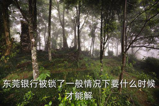 怎么找不到東莞銀行了，東莞銀行被鎖了一般情況下要什么時候才能解