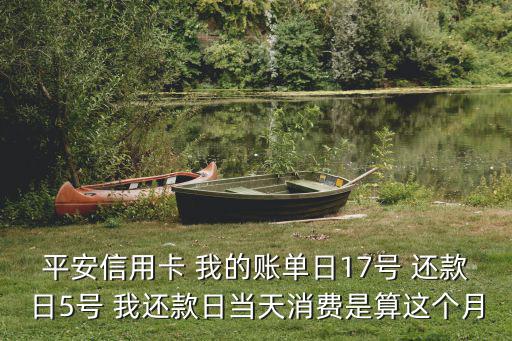 平安信用卡 我的賬單日17號(hào) 還款日5號(hào) 我還款日當(dāng)天消費(fèi)是算這個(gè)月
