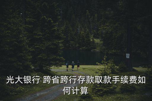 光大銀行 跨省跨行存款取款手續(xù)費(fèi)如何計(jì)算