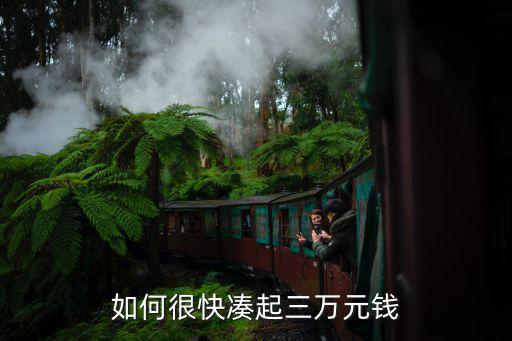 如何很快湊起三萬(wàn)元錢