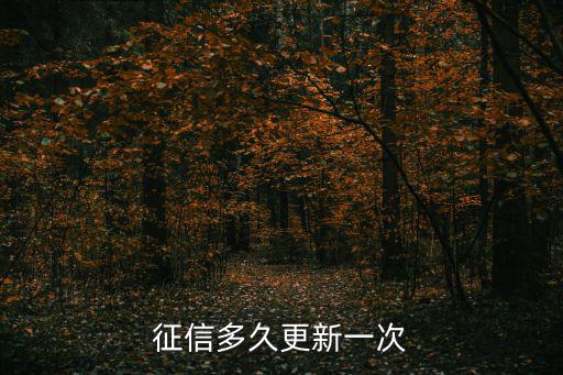 征信多久更新一次