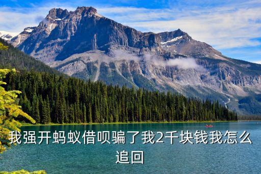 我強(qiáng)開螞蟻借唄騙了我2千塊錢我怎么追回