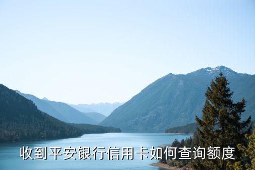 平安怎么查可用額度是多少，平安下卡了不知道額度怎么查