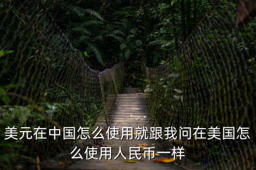 美元在中國怎么使用就跟我問在美國怎么使用人民幣一樣