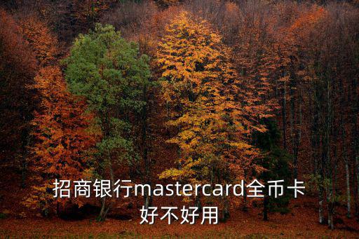 招商銀行mastercard全幣卡好不好用
