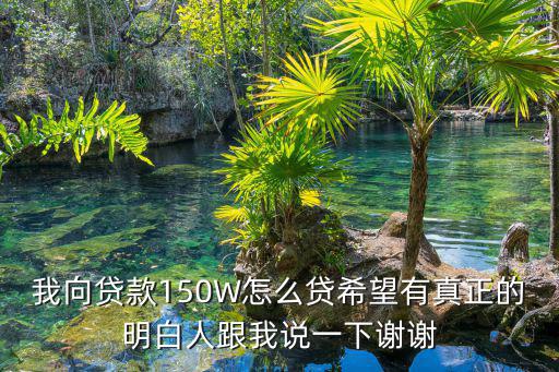 我向貸款150W怎么貸希望有真正的明白人跟我說(shuō)一下謝謝