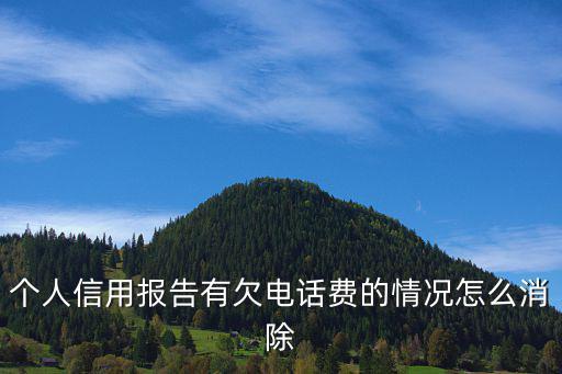 征信報告電話怎么消除，個人信用報告有欠電話費(fèi)的情況怎么消除