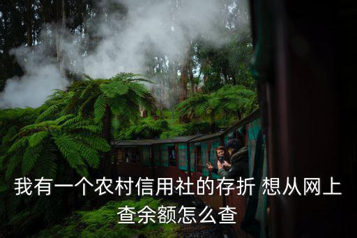 查詢農(nóng)村信用社怎么查詢余額，我有一個農(nóng)村信用社的存折 想從網(wǎng)上查余額怎么查