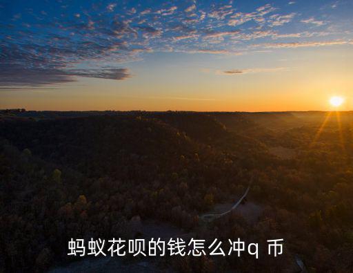螞蟻花唄的錢怎么沖q 幣