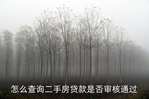 貸款通沒(méi)通過(guò)怎么查，怎么查詢(xún)二手房貸款是否審核通過(guò)