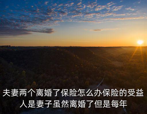 夫妻兩個離婚了保險怎么辦保險的受益人是妻子雖然離婚了但是每年