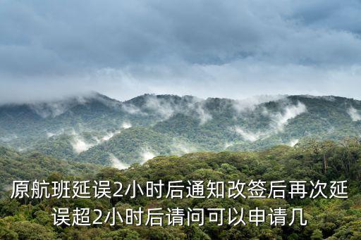 原航班延誤2小時后通知改簽后再次延誤超2小時后請問可以申請幾