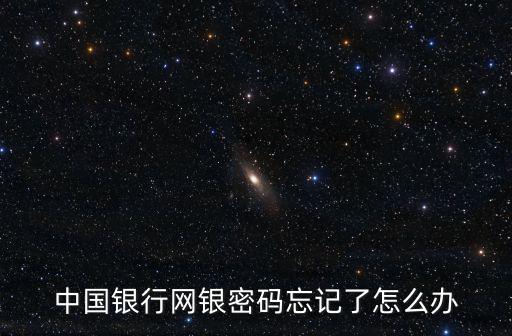 中國銀行網(wǎng)銀密碼忘記了怎么辦