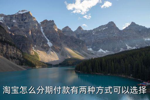 淘寶賣家怎么開通分期付款，淘寶怎么分期付款有兩種方式可以選擇