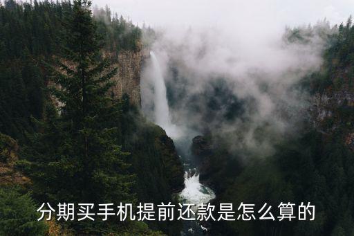 分期買手機提前還款是怎么算的