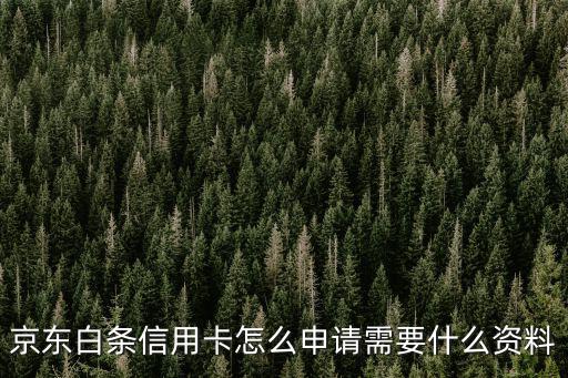 京東上怎么申請(qǐng)信用卡支付，京東白條信用卡怎么申請(qǐng)需要什么資料