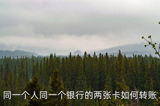 同一個(gè)人同一個(gè)銀行的兩張卡如何轉(zhuǎn)賬