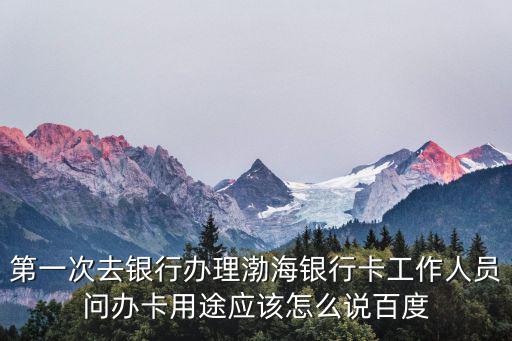 第一次去銀行辦理渤海銀行卡工作人員問辦卡用途應(yīng)該怎么說百度