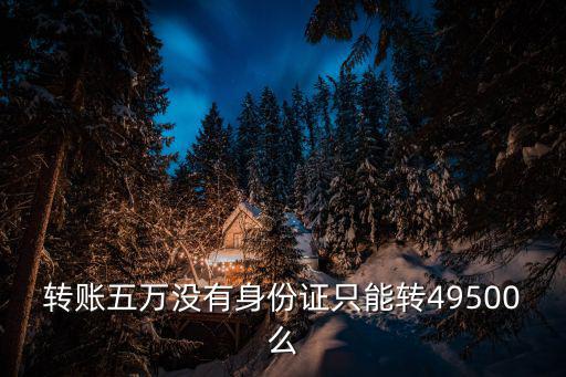 轉(zhuǎn)賬五萬沒有身份證只能轉(zhuǎn)49500么