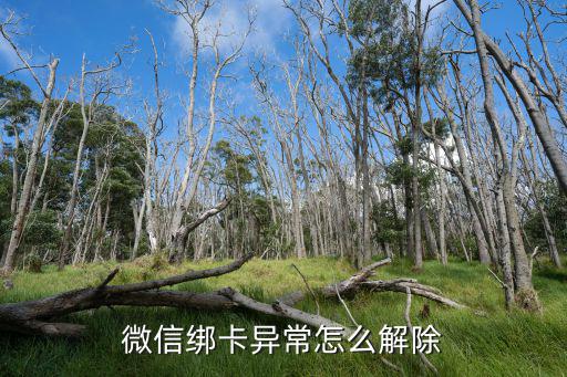 微信綁卡異常怎么解除