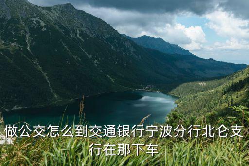 做公交怎么到交通銀行寧波分行北侖支行在那下車
