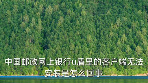 中國郵政網(wǎng)上銀行u盾里的客戶端無法安裝是怎么回事
