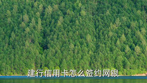 建設網銀簽約怎么辦，建行信用卡怎么簽約網銀