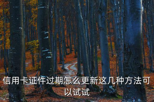 信用卡證件過期怎么更新這幾種方法可以試試