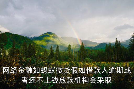 微貸網(wǎng)風(fēng)控怎么催收，網(wǎng)絡(luò)金融如螞蟻微貸假如借款人逾期或者還不上錢放款機(jī)構(gòu)會(huì)采取