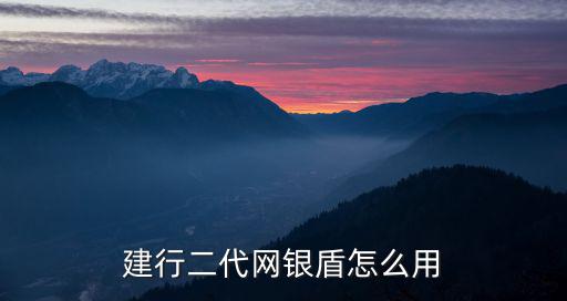 建行二代網(wǎng)銀盾怎么用