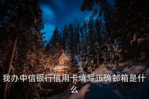 我辦中信銀行信用卡填寫正確郵箱是什么