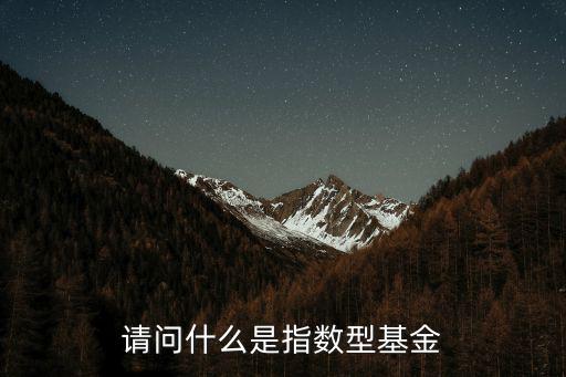 請問什么是指數(shù)型基金