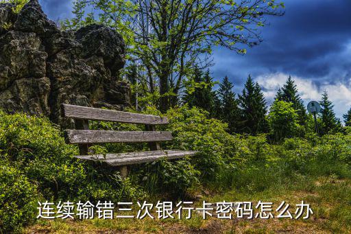 連續(xù)輸錯三次銀行卡密碼怎么辦