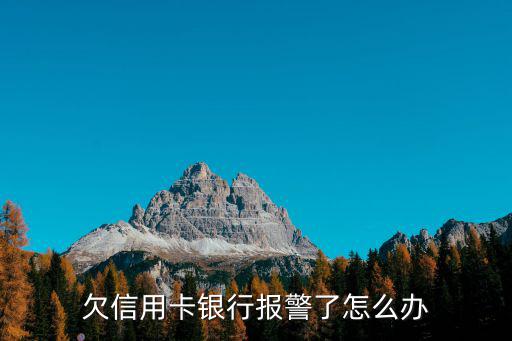 欠信用卡銀行報警了怎么辦