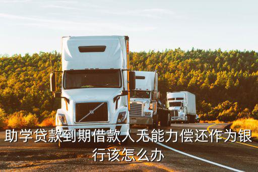 助學(xué)貸款到期借款人無能力償還作為銀行該怎么辦