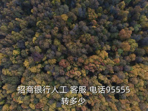 招商銀行人工 客服 電話95555轉(zhuǎn)多少