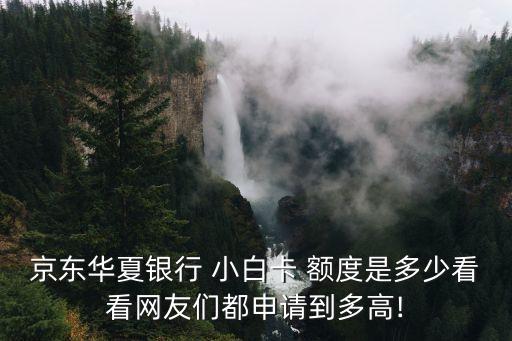京東華夏銀行 小白卡 額度是多少看看網(wǎng)友們都申請到多高!
