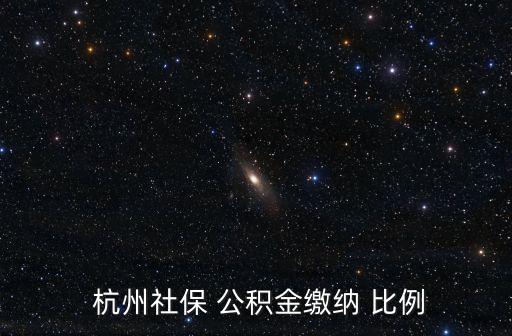 杭州社保 公積金繳納 比例
