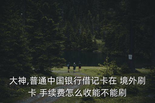 大神,普通中國銀行借記卡在 境外刷卡 手續(xù)費怎么收能不能刷