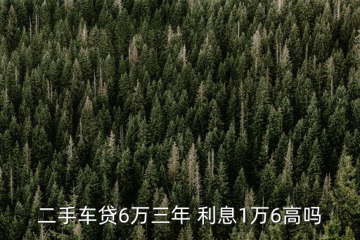 二手車貸6萬三年 利息1萬6高嗎