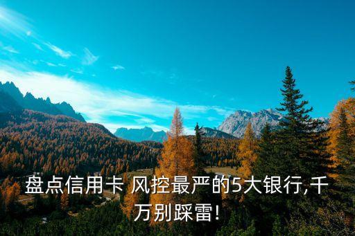 盤點(diǎn)信用卡 風(fēng)控最嚴(yán)的5大銀行,千萬別踩雷!