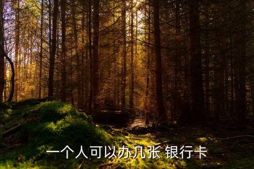 一個人可以辦幾張 銀行卡
