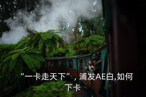 “一卡走天下”, 浦發(fā)AE白,如何下卡