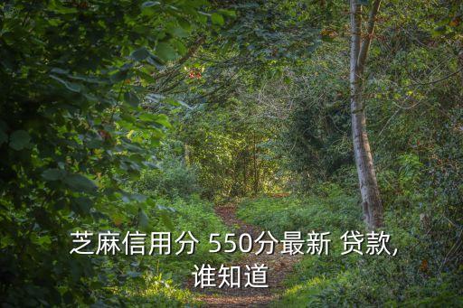 芝麻貸款550能貸多少錢,芝麻信用550可以在哪里貸款?
